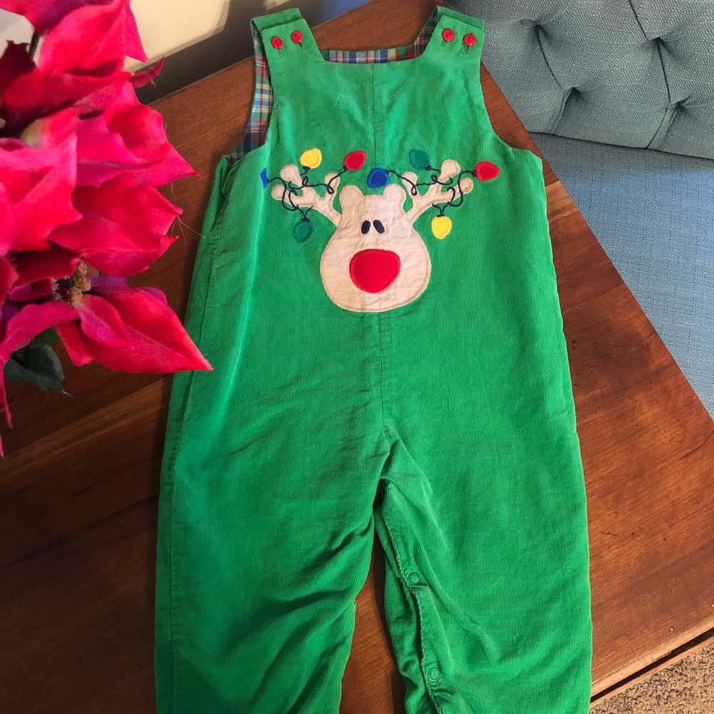 Smocked Christmas reversible Longall